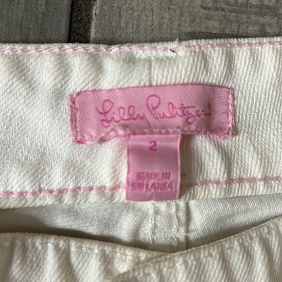 Lilly Pulitzer summer White main line fit jeans women’s size 2 - Picture 3 of 6